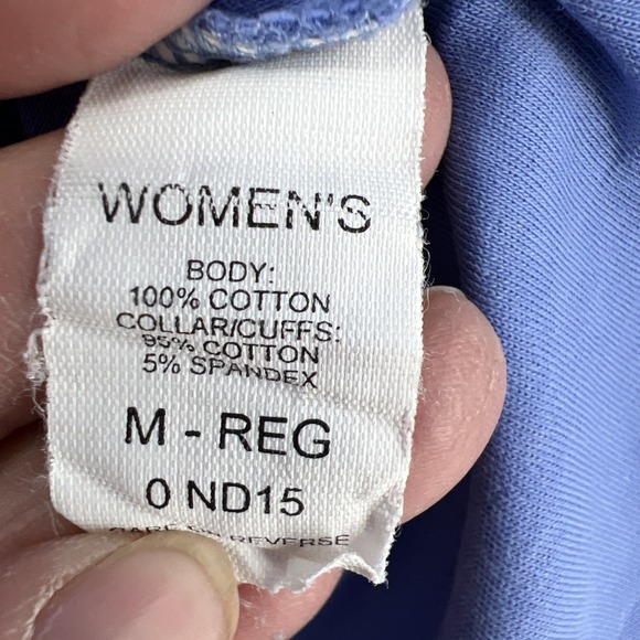 L.L. Bean Women's Mock Turtleneck Purple 100% Cotton Size Med Preppy Old Money - Picture 6 of 9